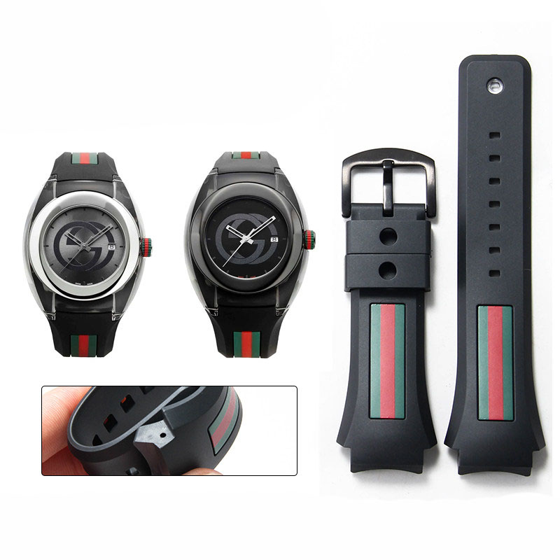 Men'S Accessories Gucci - Для Gucci YA137/YA137107A: Резиновый ремешок для