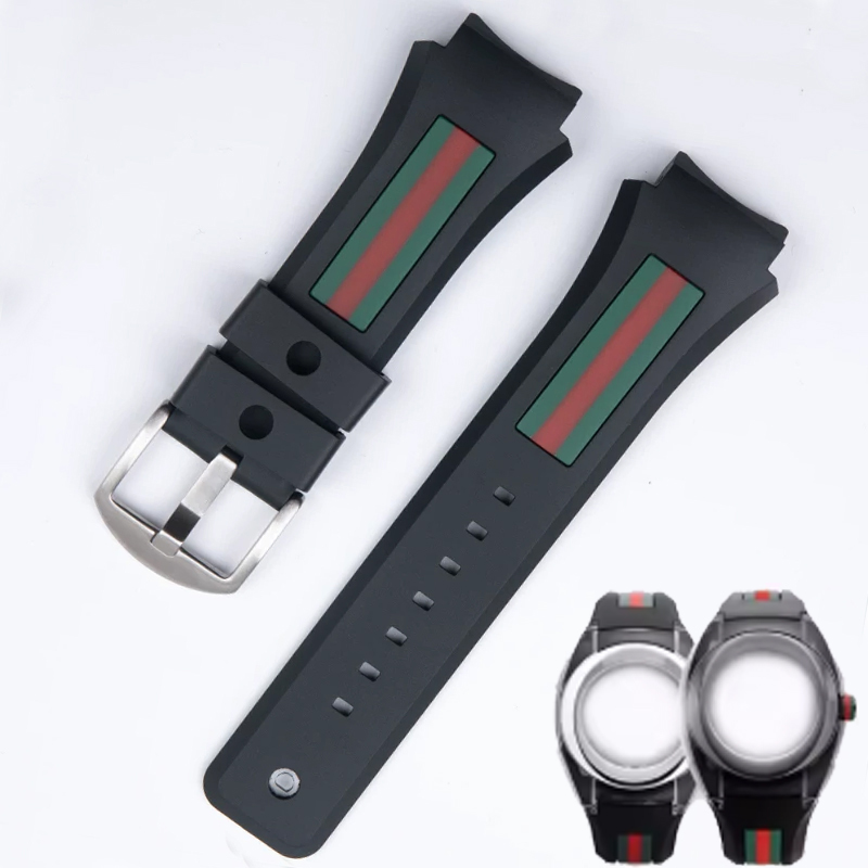 Men'S Accessories Gucci - Ремешок для часов Gucci YA137/YA137107A, резиновый,